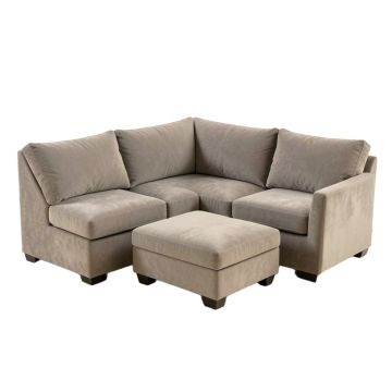 Brás 158 '' Wide Microfiber/Microsuede Reversible Down Cushion Modular Corner Sectional With Ottoman