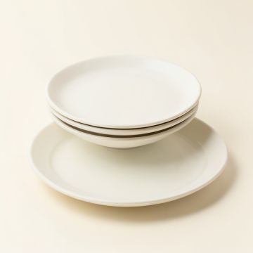 Melamine 8 '' Salad Or Dessert Plate Set Of 4 (synthetic illustration; no displayed measurements)