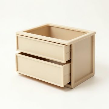 Reed Bend Small-Parts Storage Drawer Cabinet - Beige (synthetic illustration; no displayed measurements)