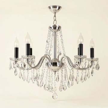Weidman Candle Style Empire Chandelier With Crystal Accents (synthetic illustration; no displayed measurements)