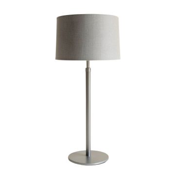Slate Dale Floor Lamp With A Plain Fabric Shade - Gray
