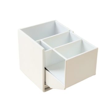 Wren Bluff Empty Coffee-Station Organizer - White