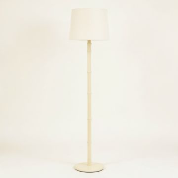 Spruce Bridge Floor Lamp With A Plain Fabric Shade - Ivory (synthetic illustration; no displayed measurements)