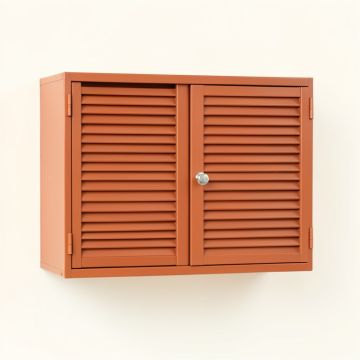 Vale Bend Wall-Mounted Entry Cabinet - Terracotta (synthetic illustration; no displayed measurements)