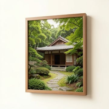 A Japanese Farmhouse Photographic Print (synthetic illustration; no displayed measurements)