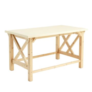 Rowan Bluff Empty Workshop Workbench - Cream