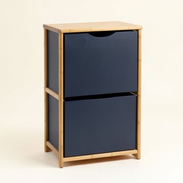 Field Dell Freestanding Pull-Out Hamper Cabinet - Navy (synthetic illustration; no displayed measurements)