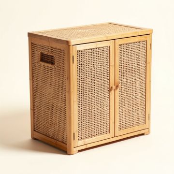 Edward Bamboo Cabinet Laundry Hamper (synthetic illustration; no displayed measurements)