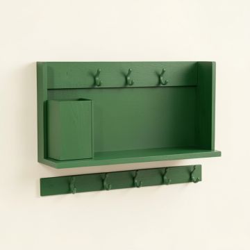 Hill Canyon Wall-Mounted Entryway Organizer Shelf - Green (synthetic illustration; no displayed measurements)