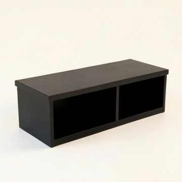 Oak Dale Shoe Storage Bench - Black (synthetic illustration; no displayed measurements)