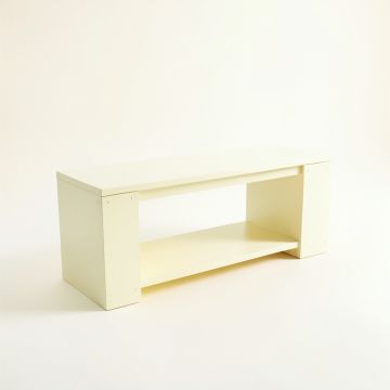 Clay Crest Narrow Outdoor Storage Bench - Ivory (synthetic illustration; no displayed measurements)