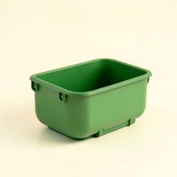 Summit Crest Empty Railing Planter With Integral Brackets - Green (synthetic illustration; no displayed measurements)