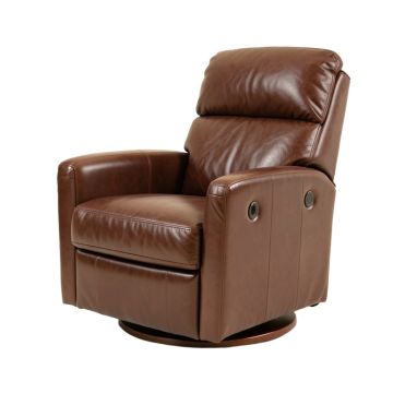 Stephene 35.5 '' Wide Faux Leather Power Swivel Standard Recliner