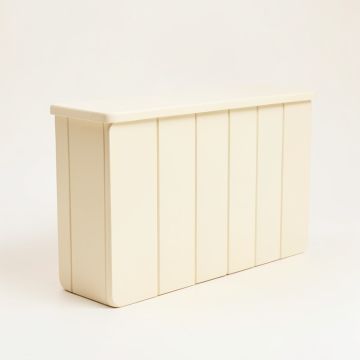 Wren Arc Narrow Outdoor Storage Bench - Cream (synthetic illustration; no displayed measurements)