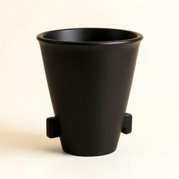 Laurel Bend Empty Railing Planter With Integral Brackets - Black (synthetic illustration; no displayed measurements)