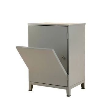 Rowan Brook Freestanding Pull-Out Hamper Cabinet - Gray (synthetic illustration; no displayed measurements)
