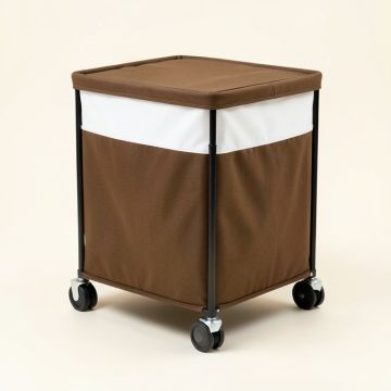 Collapsible Laundry / Clothing Hamper With Wheels (synthetic illustration; no displayed measurements)