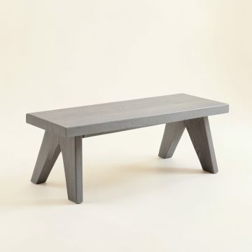 Oak Field Indoor Bench - Gray (synthetic illustration; no displayed measurements)
