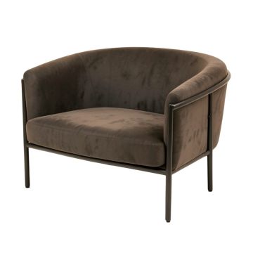 Apollon 79 '' Velvet Round Arm Reclining Loveseat