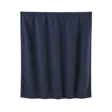Reed Brook Shower Curtain Hanging Flat From A Plain Rod - Navy