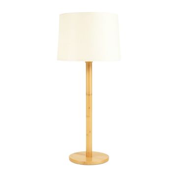 Linden Canyon Floor Lamp With A Plain Fabric Shade - Ivory