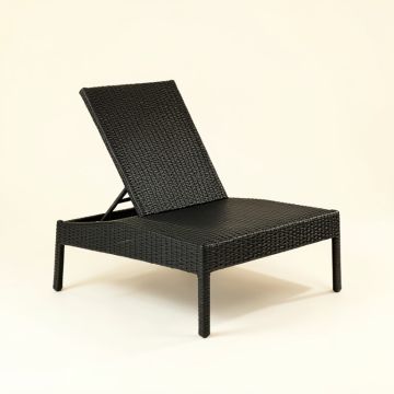 Slate Crossing Outdoor Lounge Chair - Black (synthetic illustration; no displayed measurements)