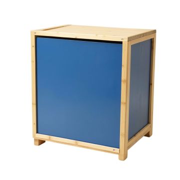 Dawn Brook Freestanding Pull-Out Hamper Cabinet - Blue