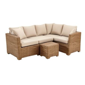 Wragby 5 Piece Rattan Sectional Seating Group With Cushions