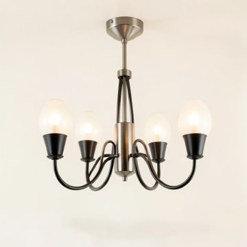 Devoe 5 - Light Shaded Wagon Wheel Chandelier (synthetic illustration; no displayed measurements)