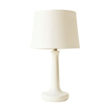 Juniper Crest Table Lamp With A Plain Fabric Shade - White