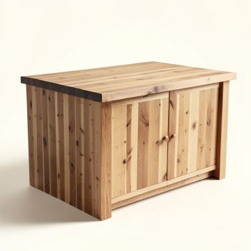 Autry Poplar Kitchen Island With Butcher Block (synthetic illustration; no displayed measurements)