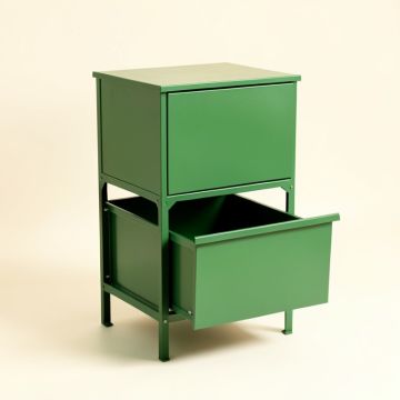 Summit Brook Freestanding Pull-Out Hamper Cabinet - Green (synthetic illustration; no displayed measurements)