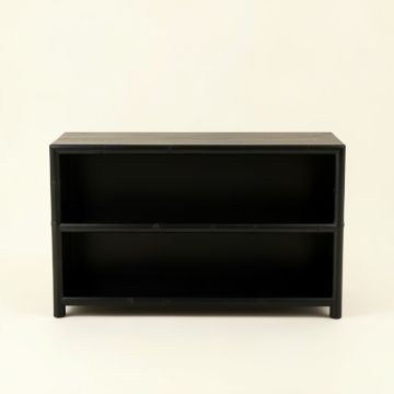 Summit Bluff Low Bookcase - Black (synthetic illustration; no displayed measurements)