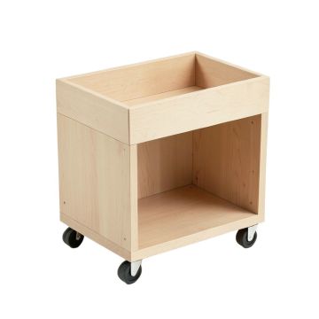 Birch Branch Empty Rolling Workshop Cart - Beige