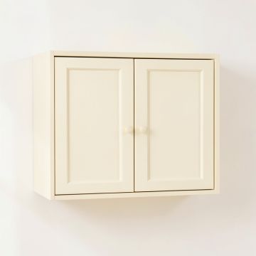 Aspen Bend Wall-Mounted Entry Cabinet - Cream (synthetic illustration; no displayed measurements)