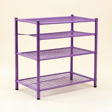 Fashionable Room-Saving 12 Lattices Dual Rows Non-Woven 20 Pair Shoe Rack (synthetic illustration; no displayed measurements)