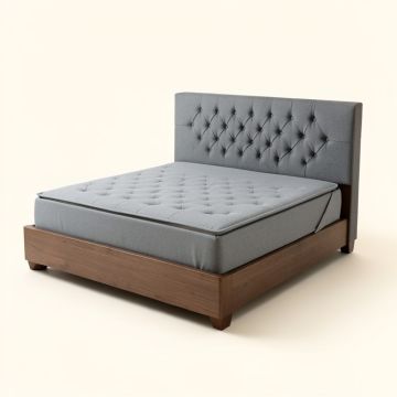 Behka Tufted Upholstered Low Profile Standard Bed (synthetic illustration; no displayed measurements)