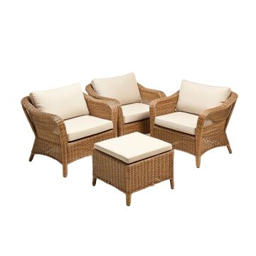 Falmouth 3 Piece Rattan Seating Group With Cushions