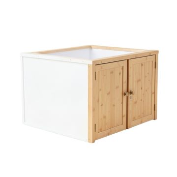 Cove Dell Empty Furniture-Style Litter Enclosure - White
