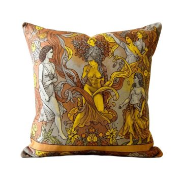 Alphonse Mucha Zodiac Euro Pillow