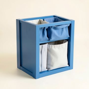 Aspen Canyon Laundry Sorting Station With Plain Removable Bags - Blue (synthetic illustration; no displayed measurements)
