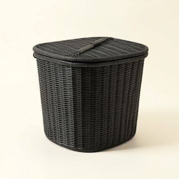 Slate Bridge Laundry Hamper - Black (synthetic illustration; no displayed measurements)