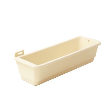 Hill Bridge Empty Railing Planter With Integral Brackets - Ivory