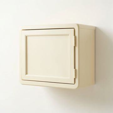 Maple Branch Wall-Mounted Entry Cabinet - Cream (synthetic illustration; no displayed measurements)