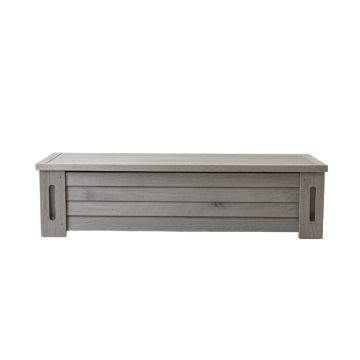 Reed Branch Narrow Outdoor Storage Bench - Gray