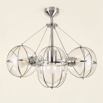 Bret Orb Cage Unique Statement Globe Chandelier (synthetic illustration; no displayed measurements)