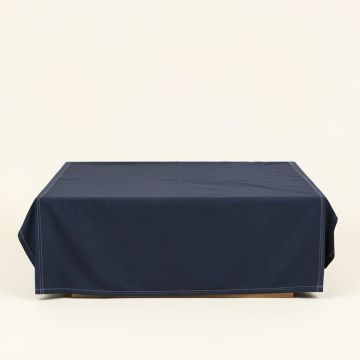 Meadow Arc Flat Bed Sheet - Navy (synthetic illustration; no displayed measurements)