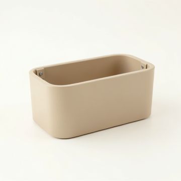 Wren Branch Empty Railing Planter With Integral Brackets - Beige (synthetic illustration; no displayed measurements)