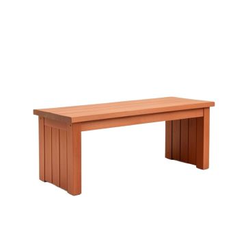 Alder Dale Narrow Outdoor Storage Bench - Terracotta (synthetic illustration; no displayed measurements)