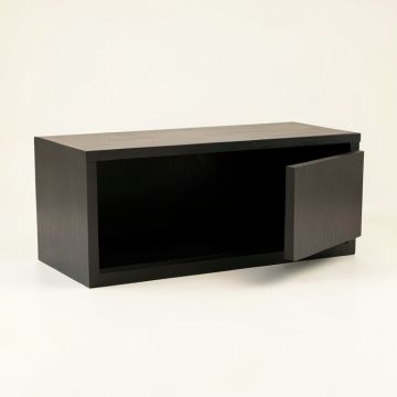 Aspen Crossing Shoe Storage Bench - Black (synthetic illustration; no displayed measurements)